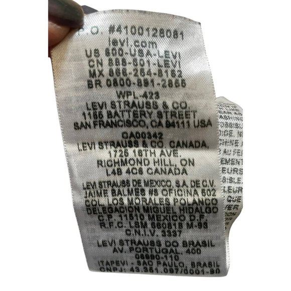 Levi's 511 Sz 32 x 30 Men's Grey Wash Straight Leg Denim Jeans - Picture 9 of 9